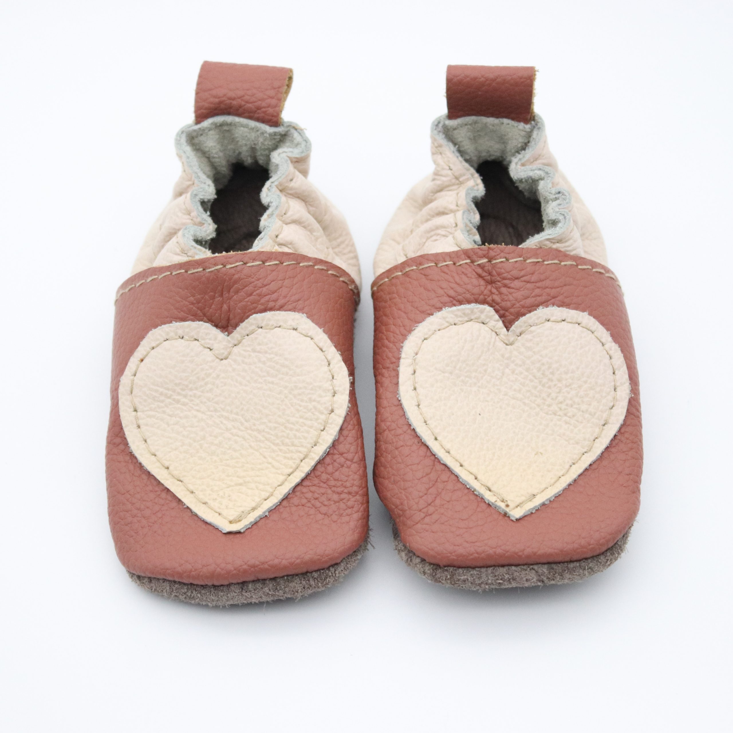 Baby soft sole leather shoes (heart 