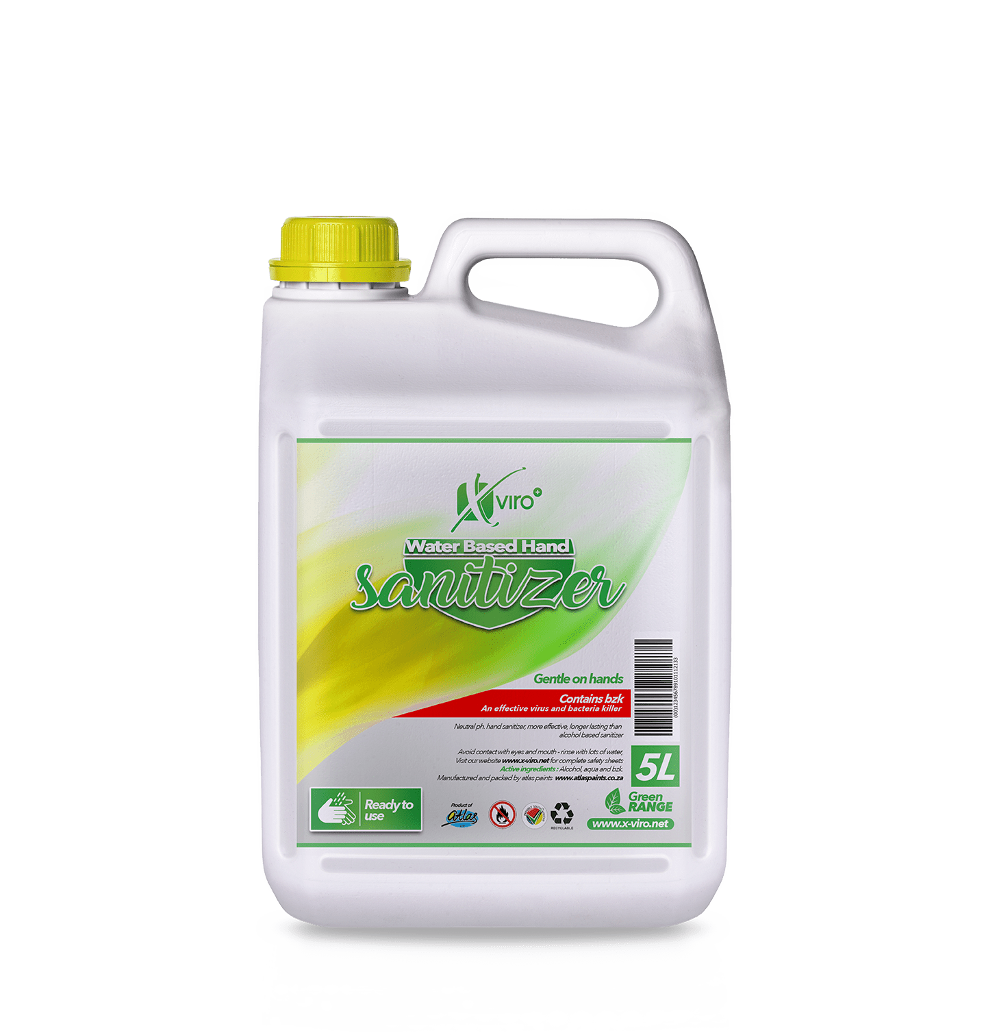 X Viro Waterbased Hand Sanitizer Mock